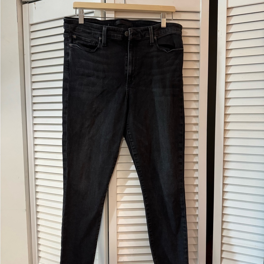Joe’s jeans black straight skinny ankle crop
